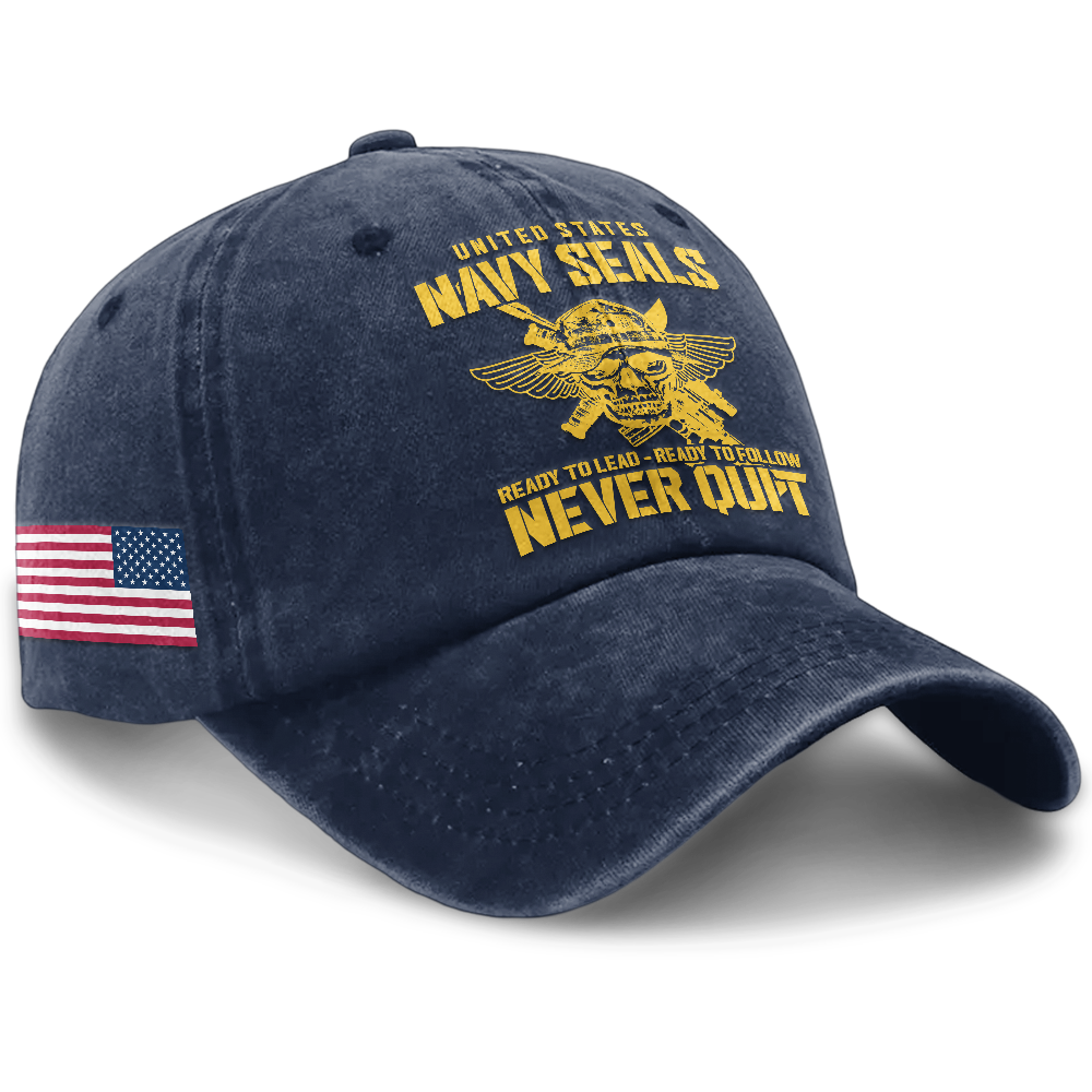Personalizable Navy Seals Washed Cap