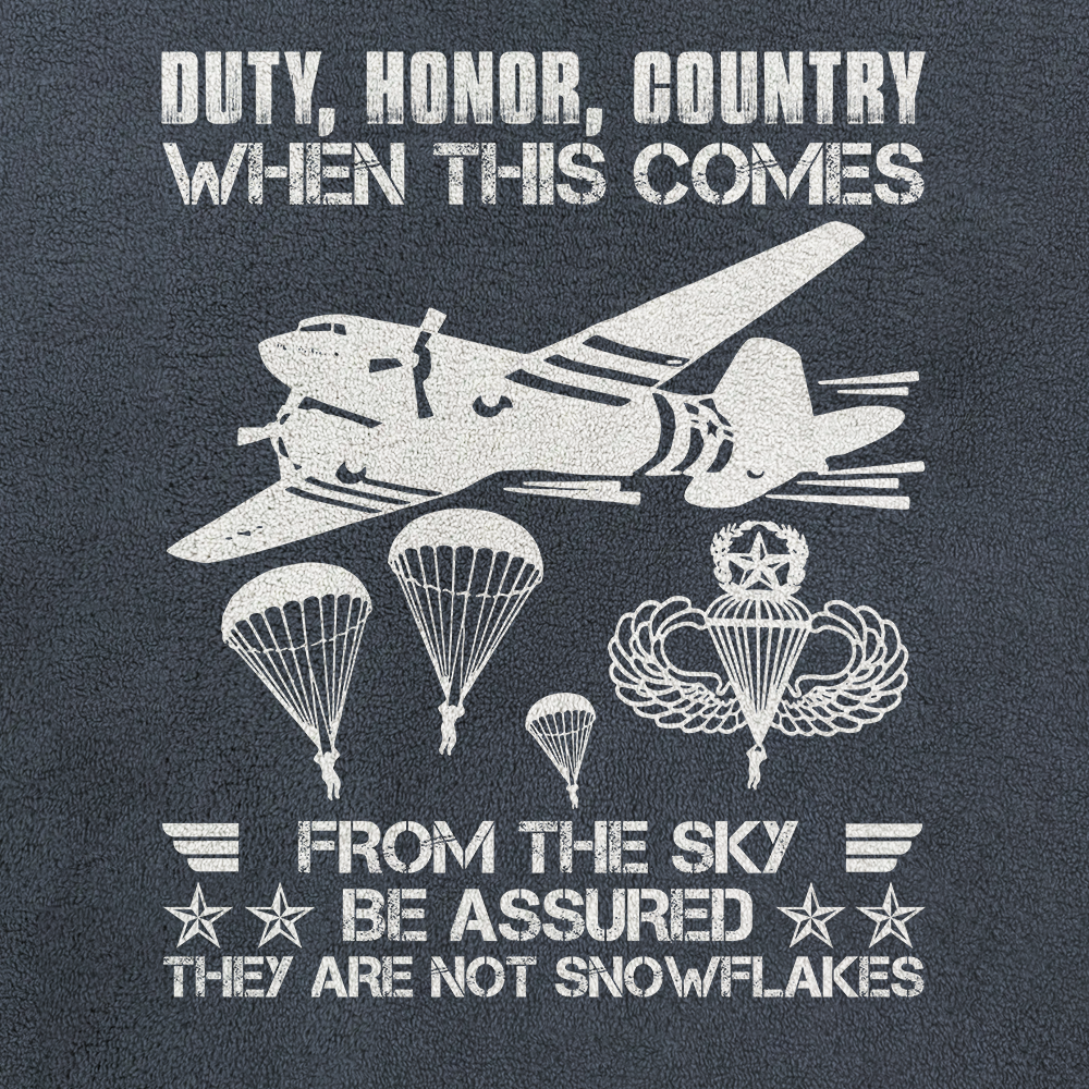 Personalizable Airborne Duty Honor Country Half-Zip Raglan Sweatshirt