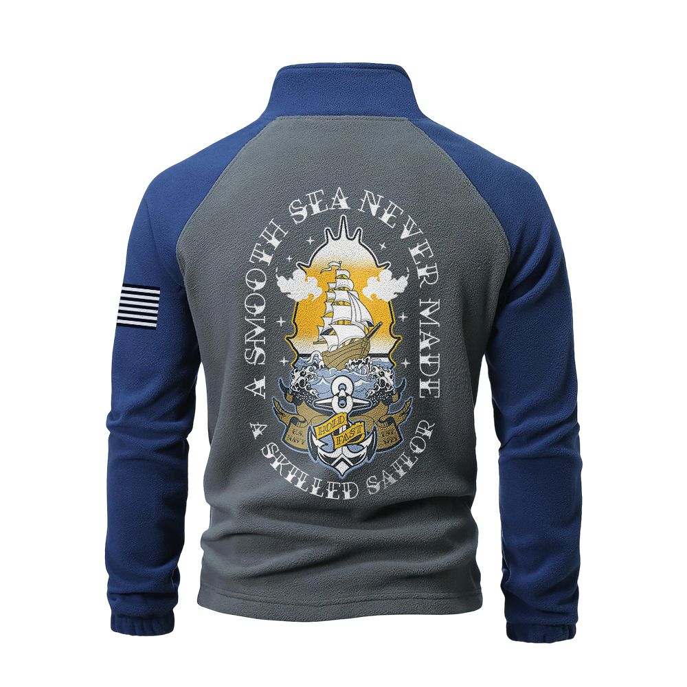A Smooth Sea Never Made A Skilled Sailor Half-Zip Raglan Sweatshirt