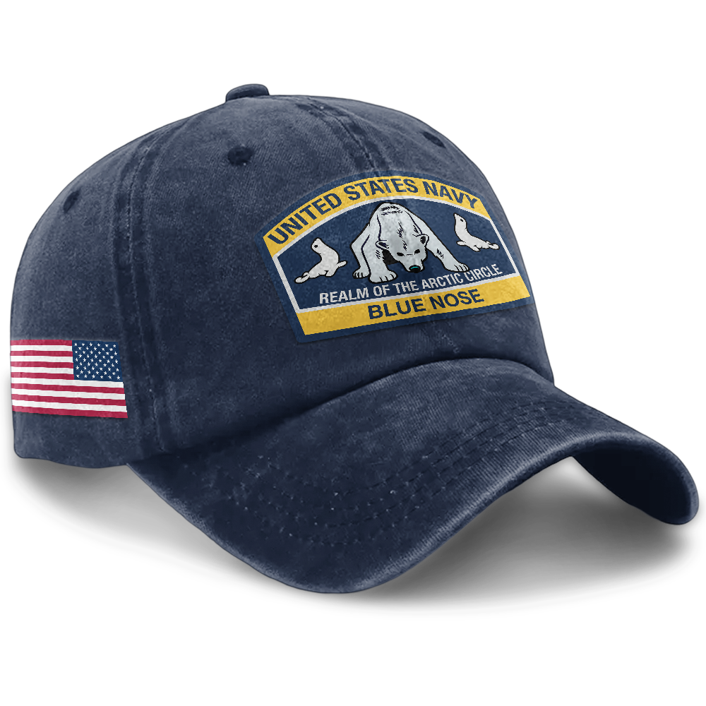 Personalizable Blue Nose Washed Cap