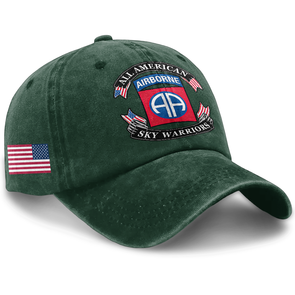 82nd Airborne Sky Warriors Washed Cap