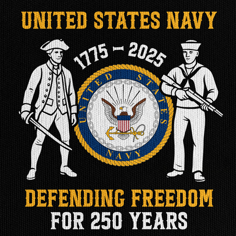 Personalizable Navy 250th Anniversary Quarter Zip Hoodie