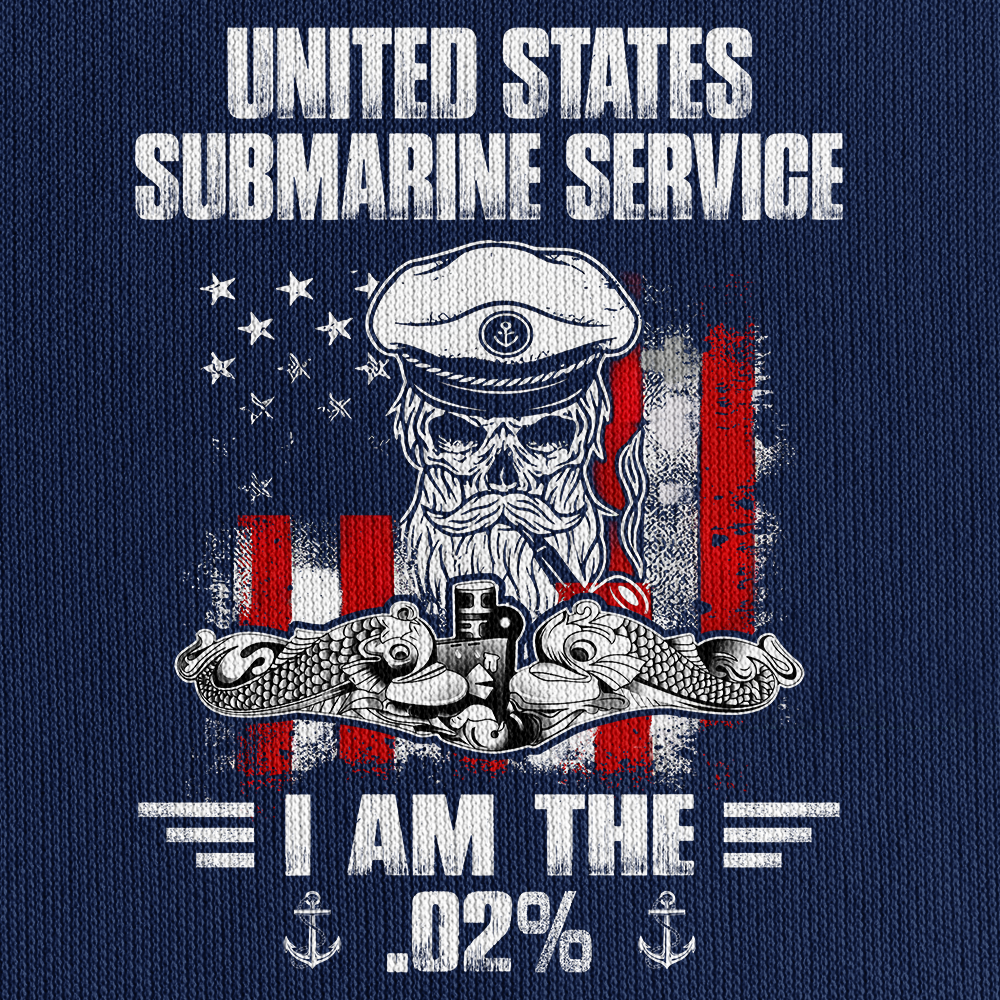 Personalizable Navy Submarine Quarter Zip Hoodie