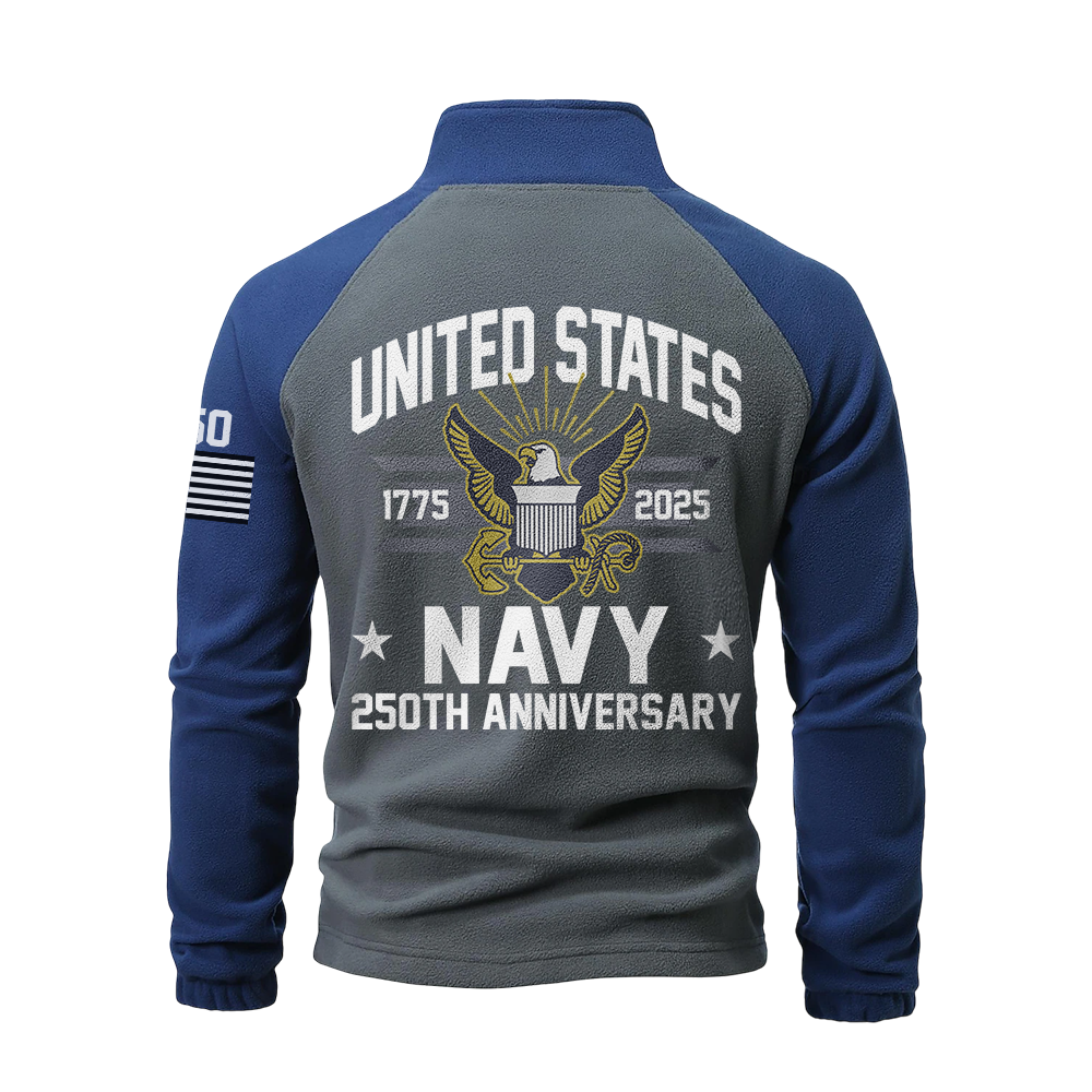Navy 250th Anniversary Half-Zip Raglan Sweatshirt