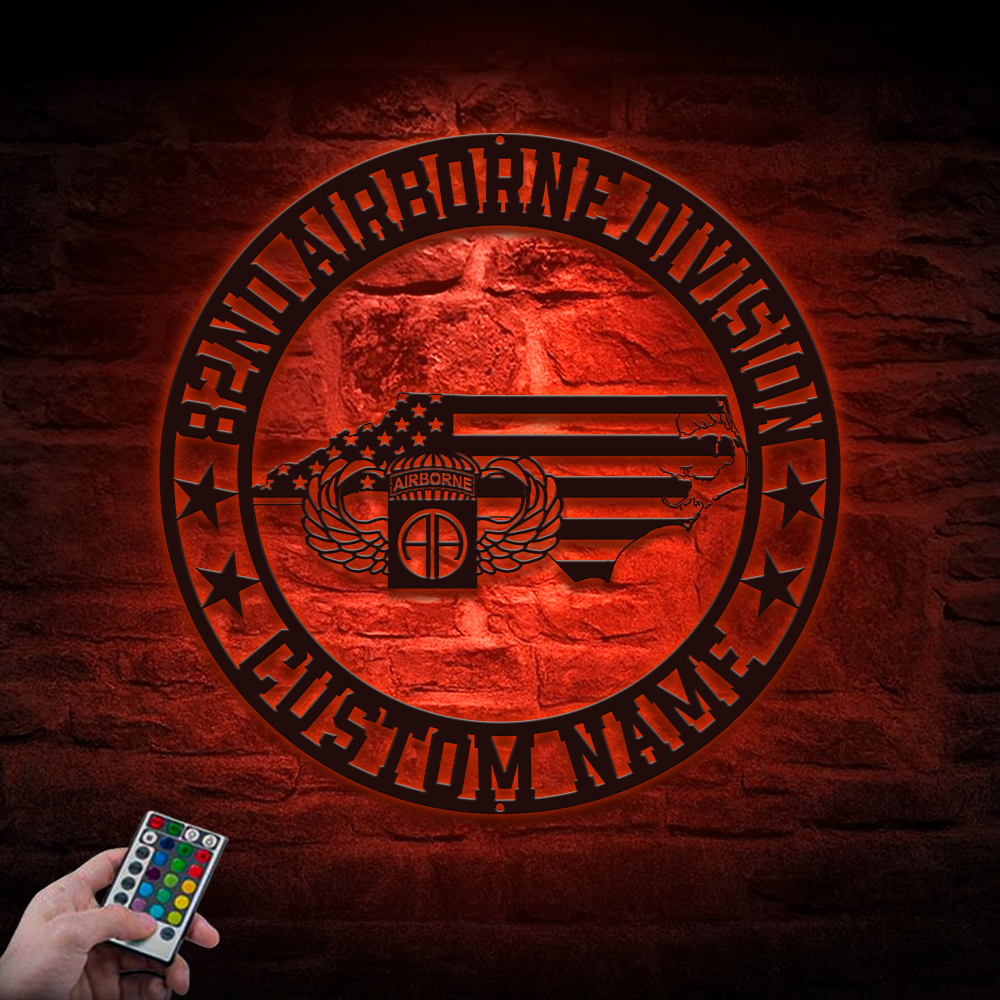 Personalized 82nd Airborne Division Metal Sign Wall Art