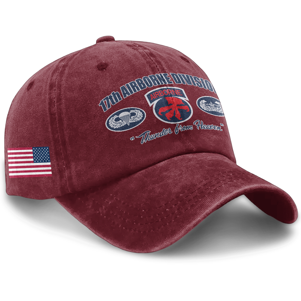 Personalizable 17th Airborne Division Washed Cap