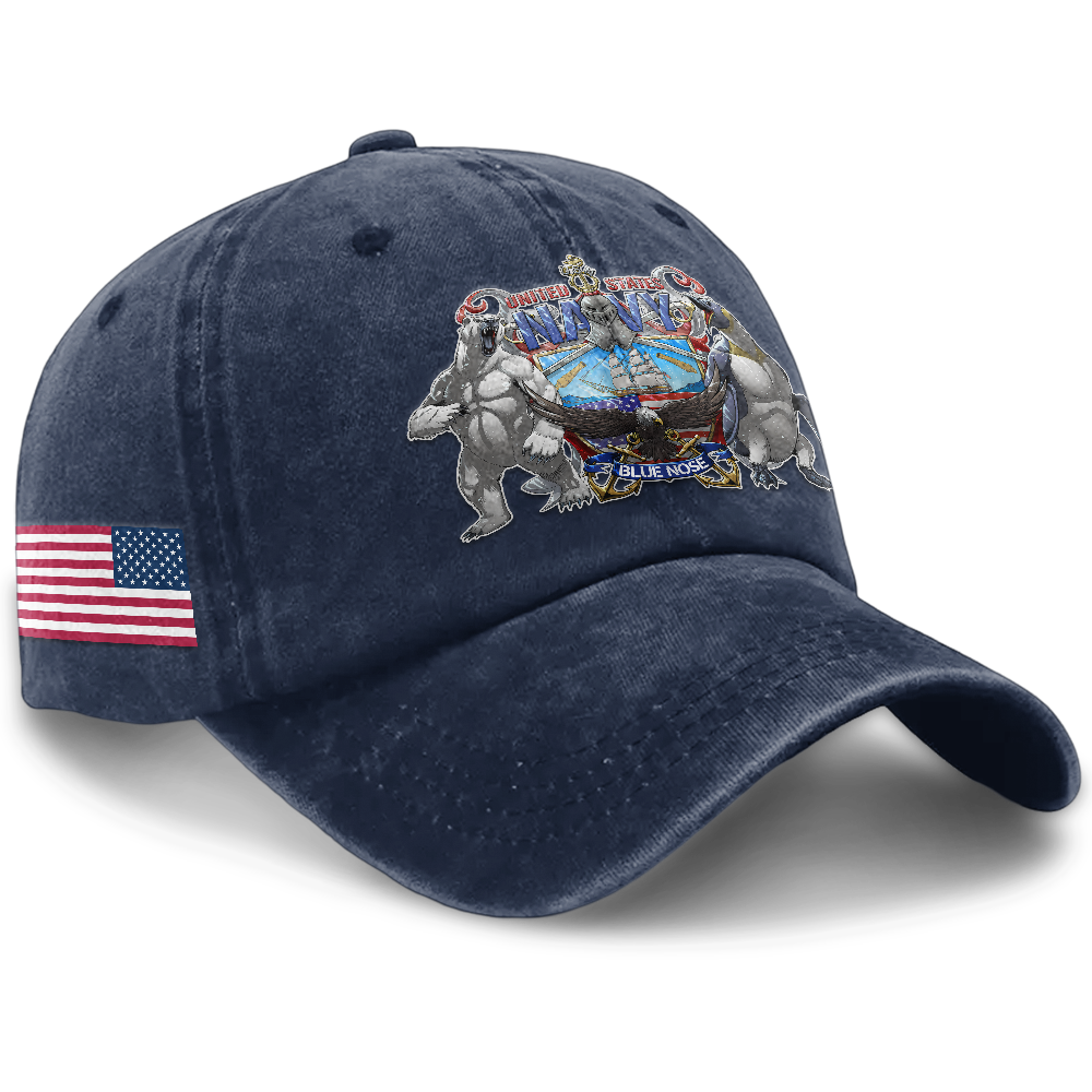 Personalizable Blue Nose Washed Cap