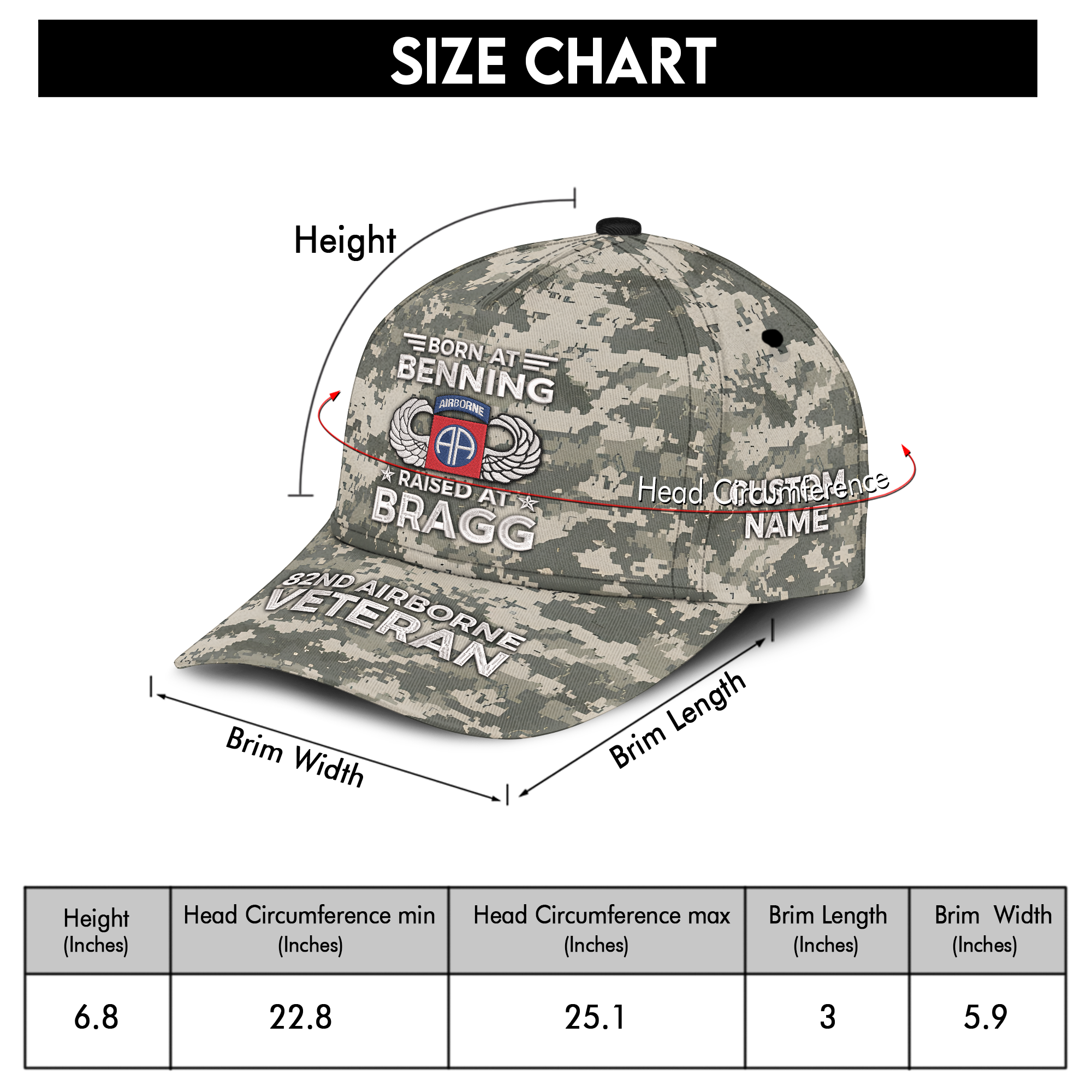 Born At Benning Raised At Bragg EAP Cap & Classic Tee Combo Bundle