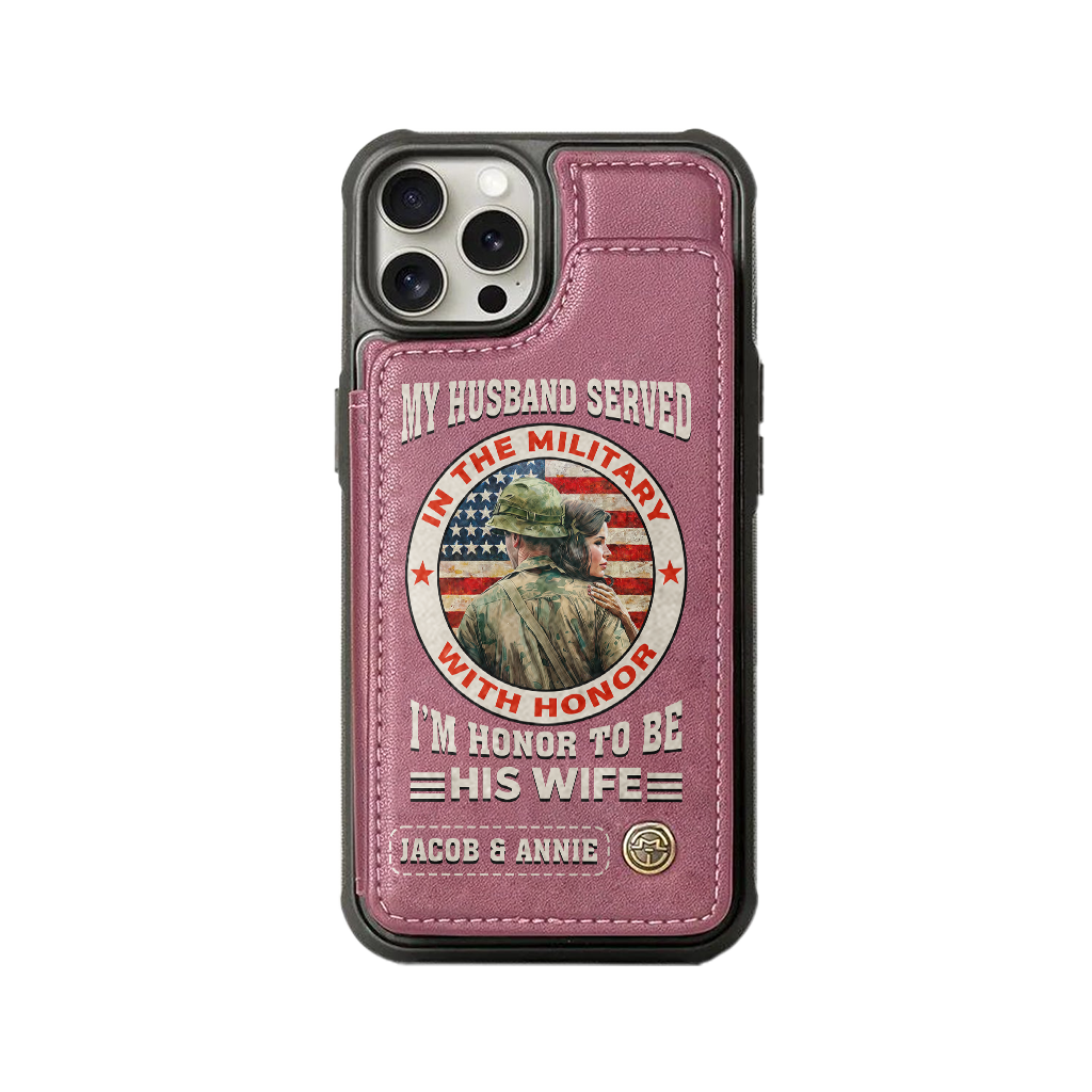 Personalizable Veteran's Wife Wallet Phone Case
