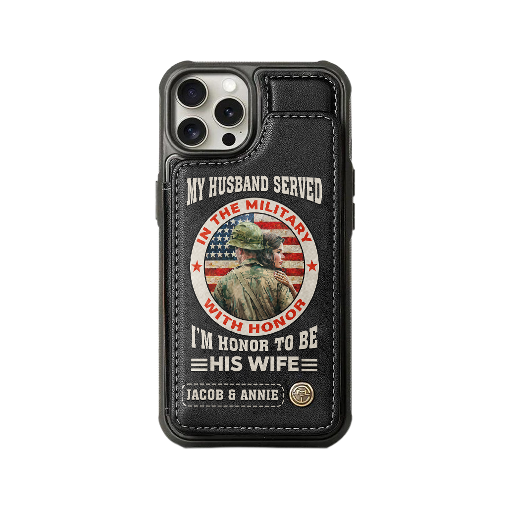 Personalizable Veteran's Wife Wallet Phone Case