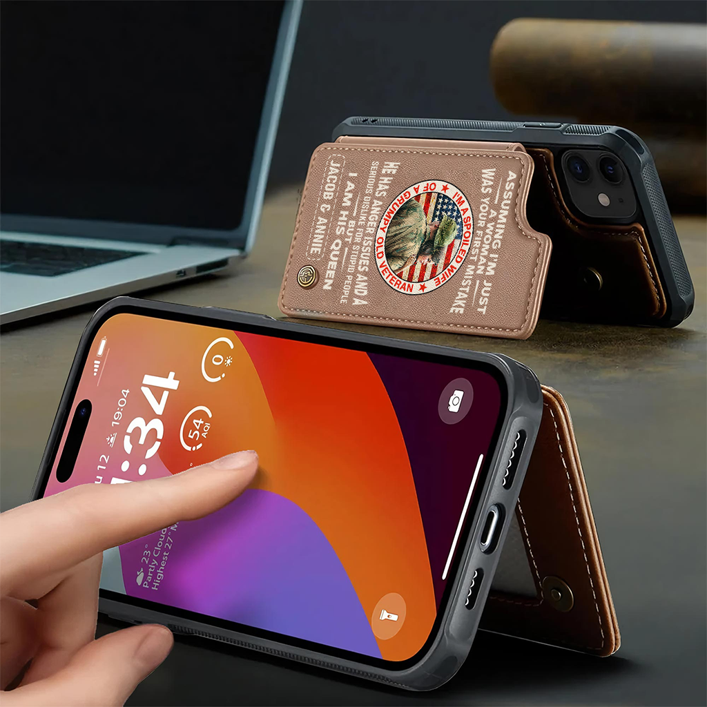 Personalizable Veteran's Wife Wallet Phone Case