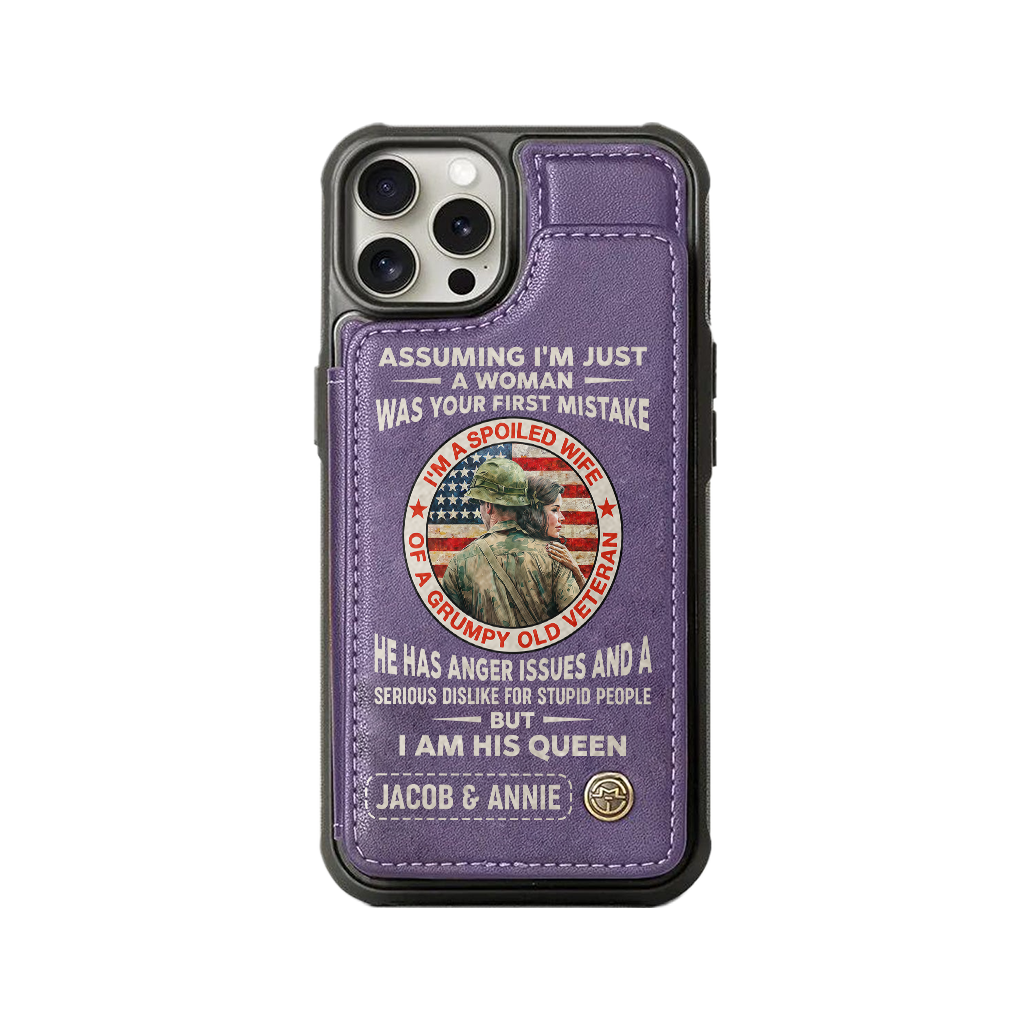 Personalizable Veteran's Wife Wallet Phone Case