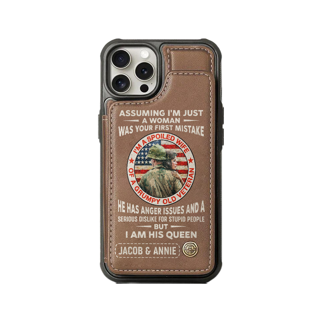 Personalizable Veteran's Wife Wallet Phone Case