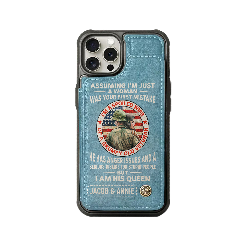 Personalizable Veteran's Wife Wallet Phone Case