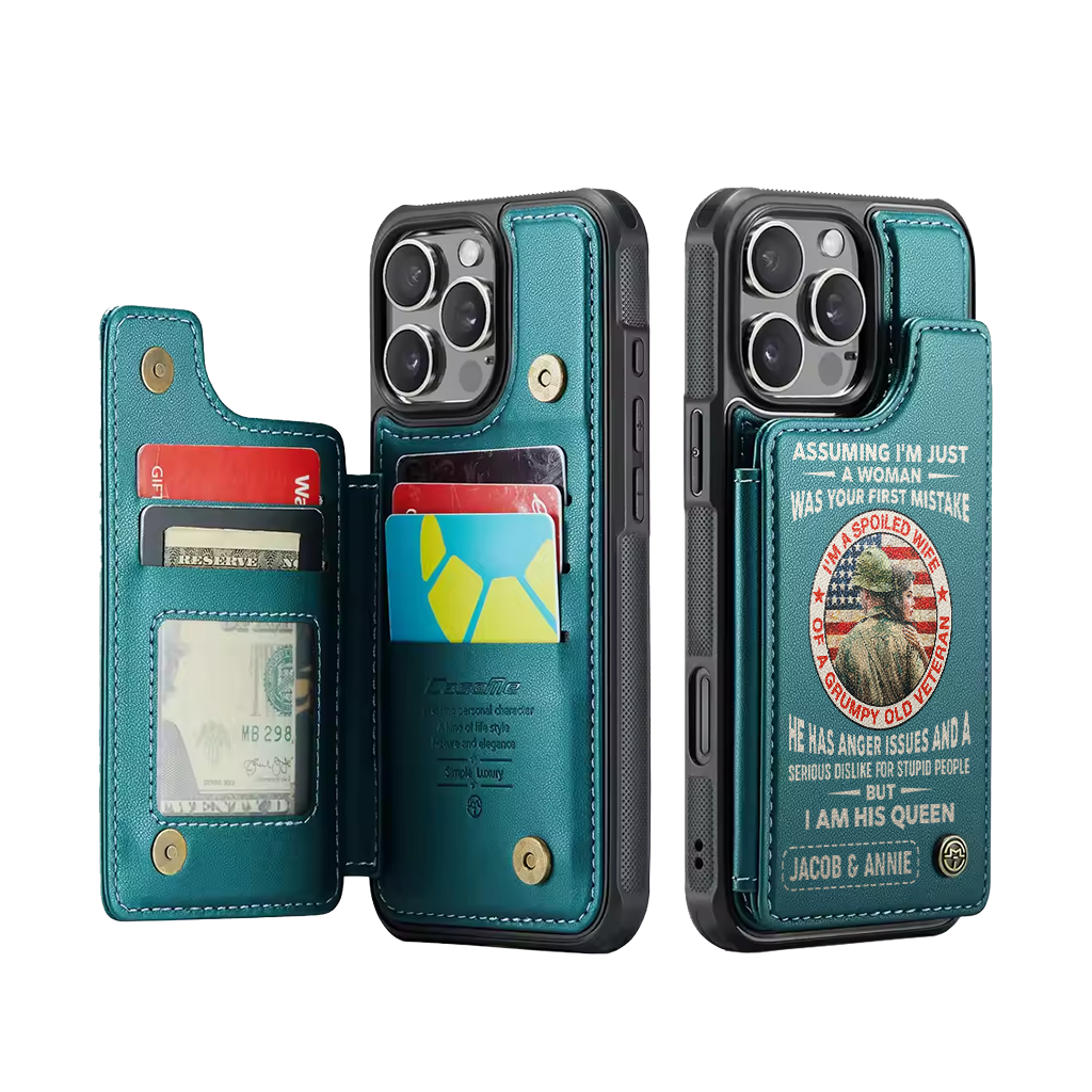 Personalizable Veteran's Wife Wallet Phone Case