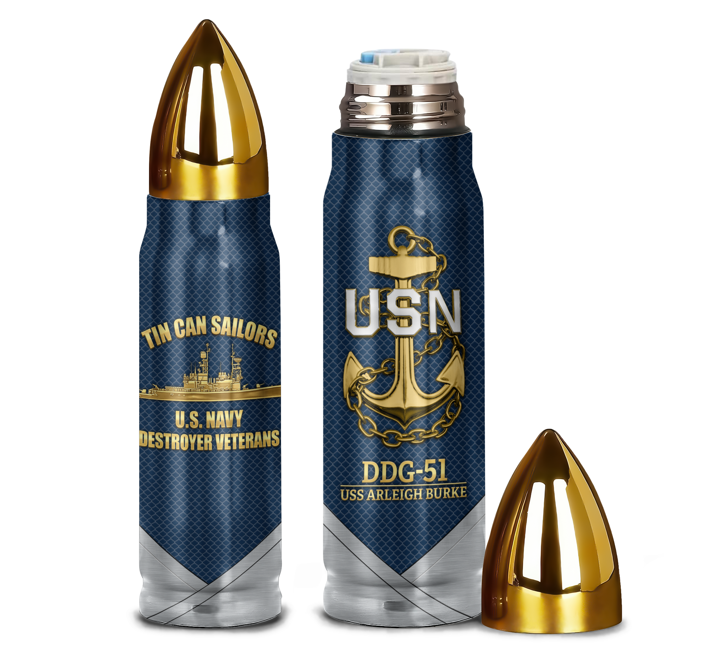 Personalizable Tin Can Sailors Bullet Tumbler