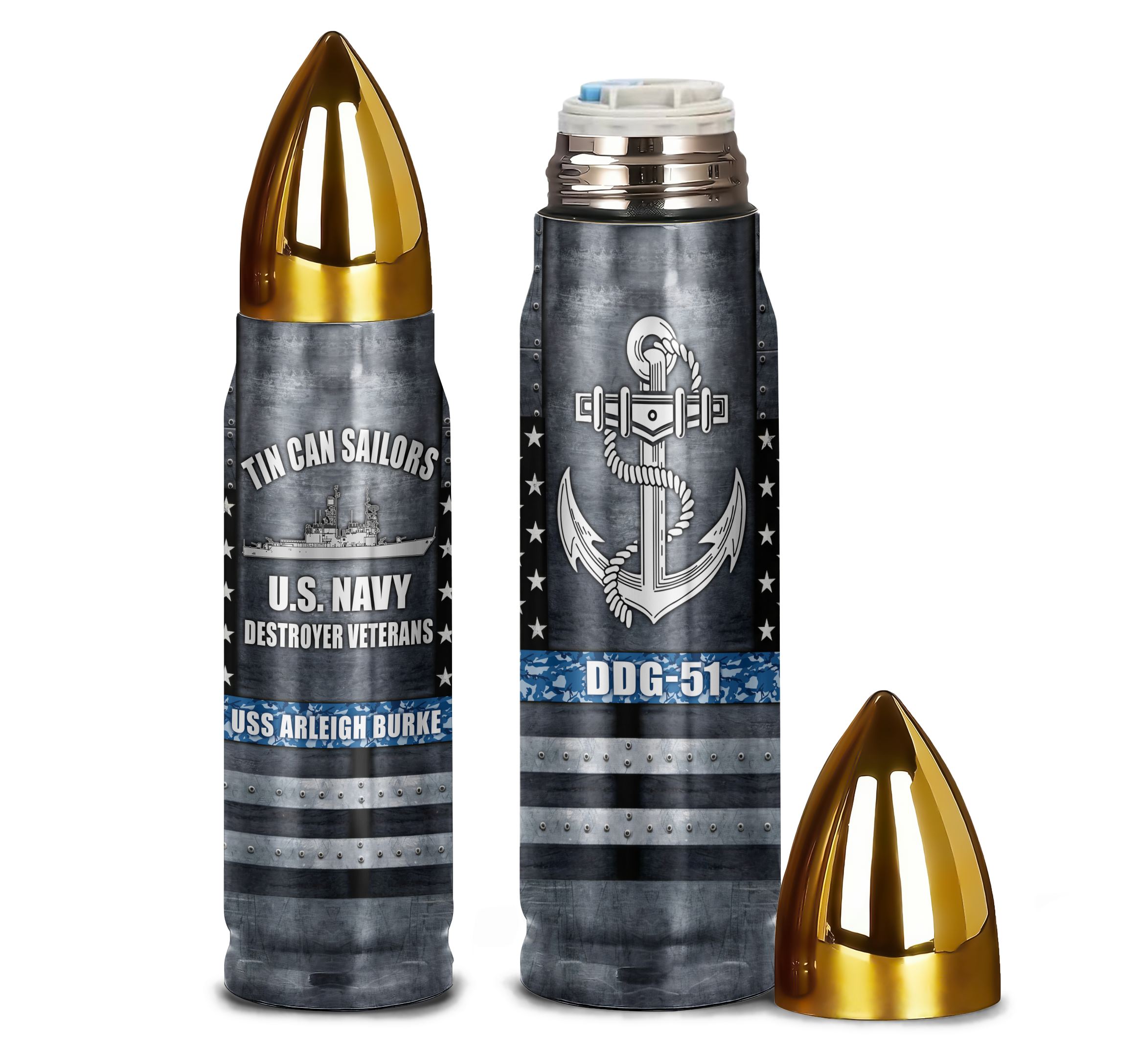 Personalizable Tin Can Sailors Bullet Tumbler
