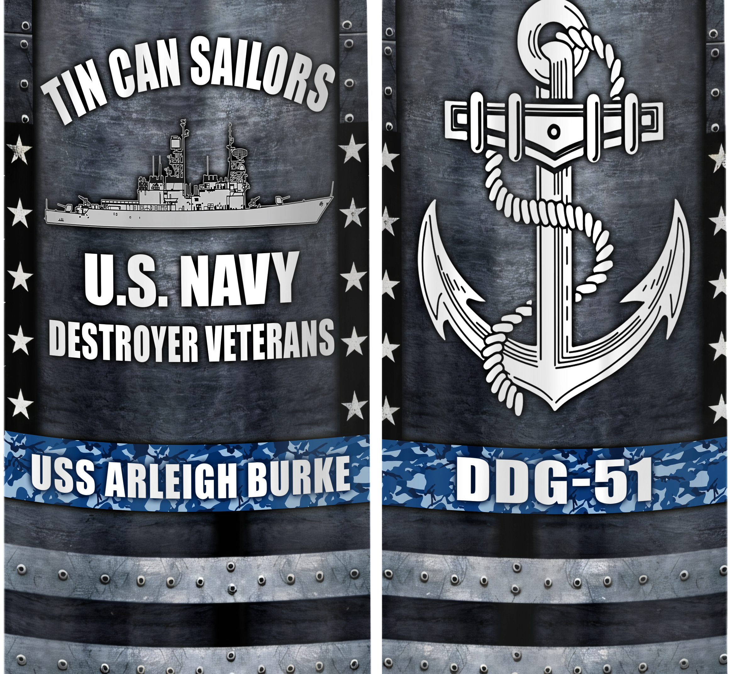 Personalizable Tin Can Sailors Bullet Tumbler