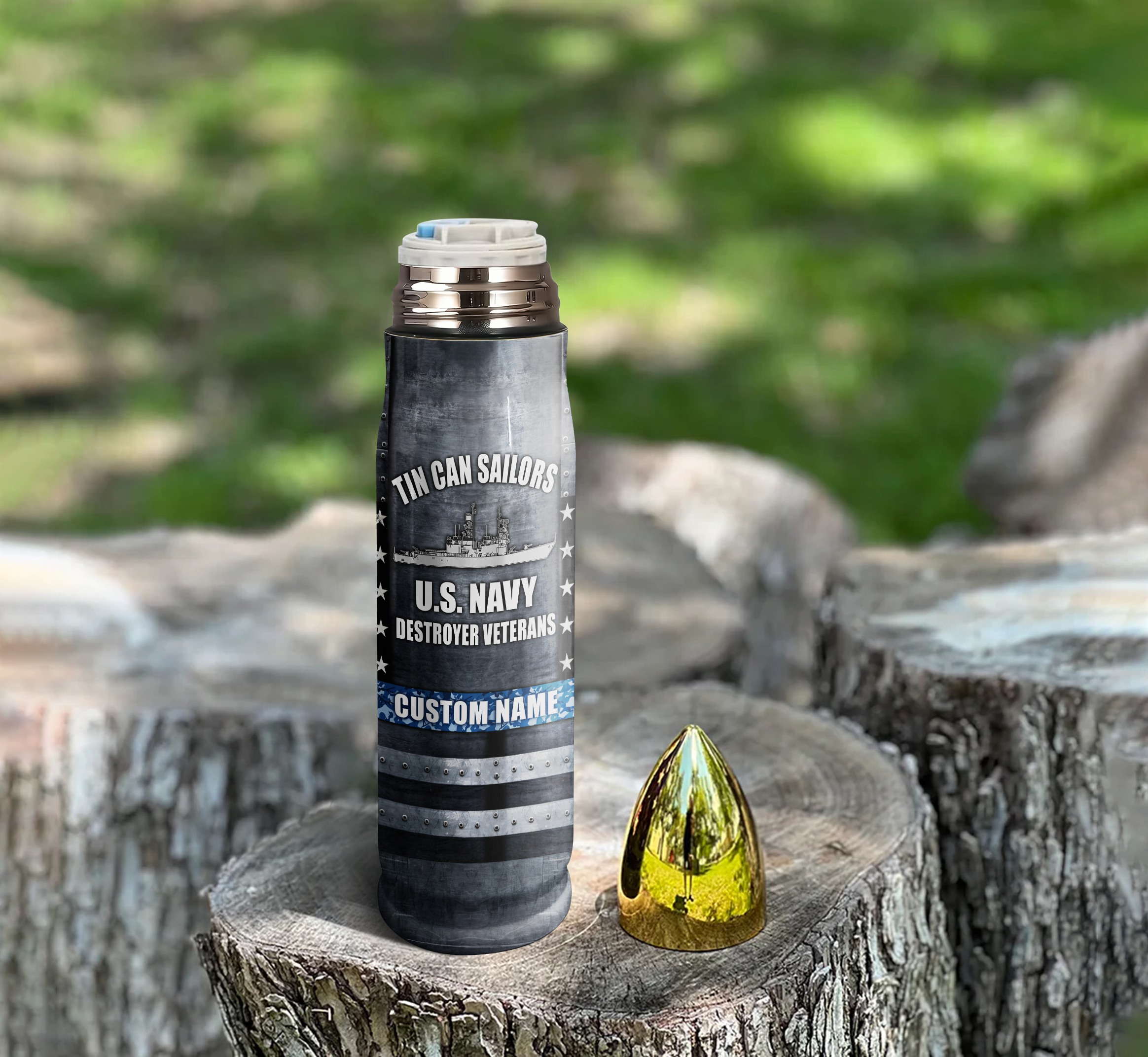 Personalizable Tin Can Sailors Bullet Tumbler