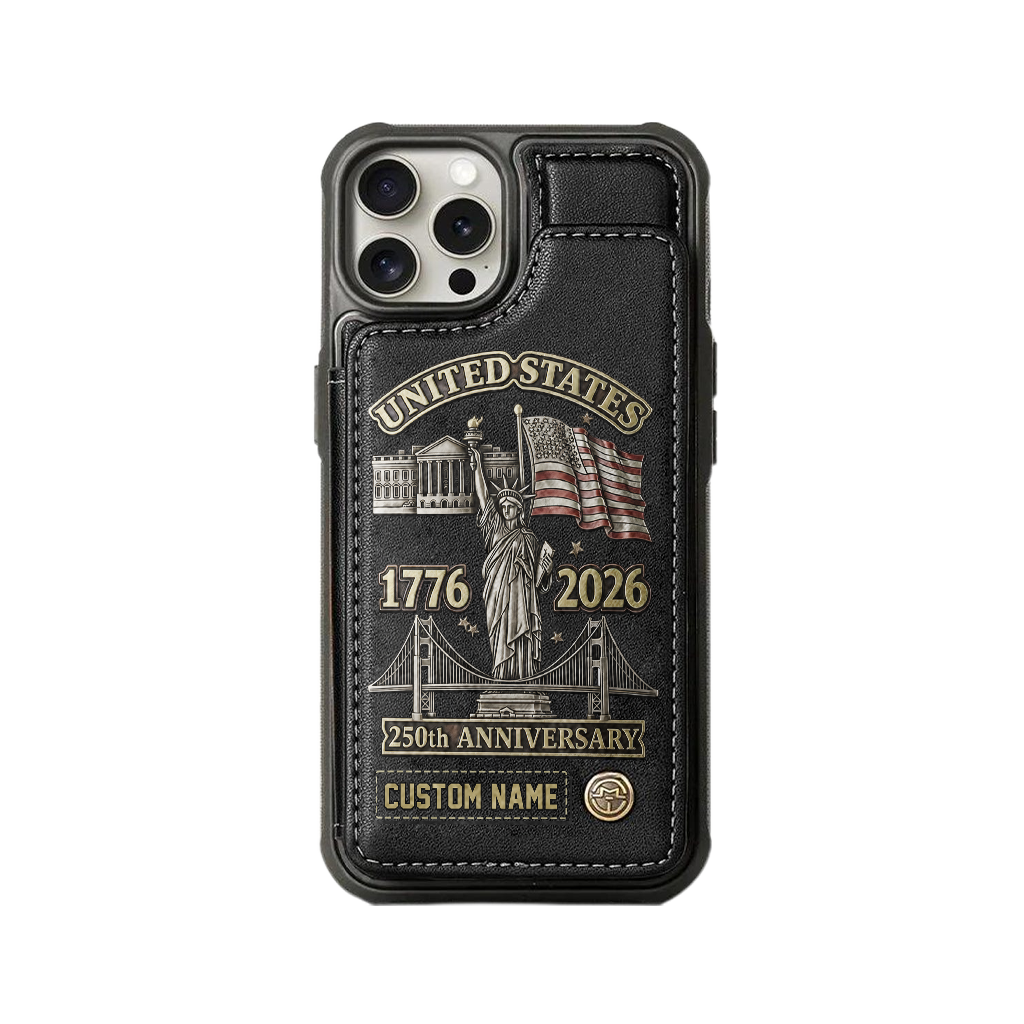Personalizable America 250 Years Wallet Phone Case