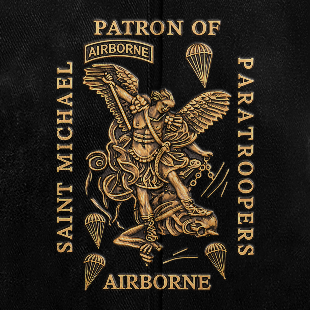 Personalizable Saint Michael Patron Of Paratroopers Washed Cap