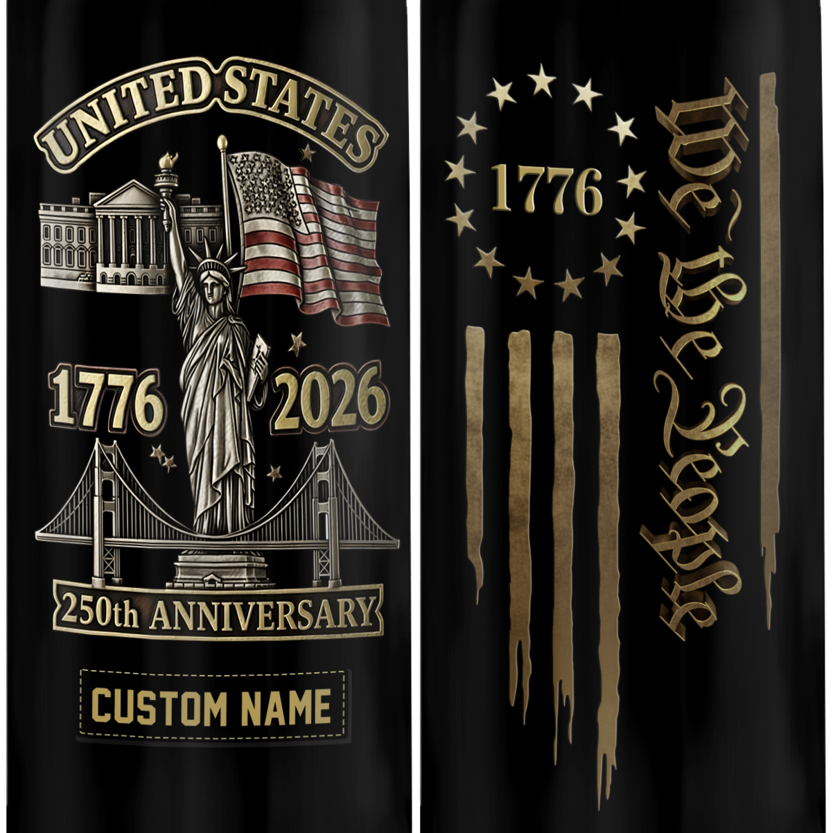 Personalizable America 250 Years Bullet Tumbler