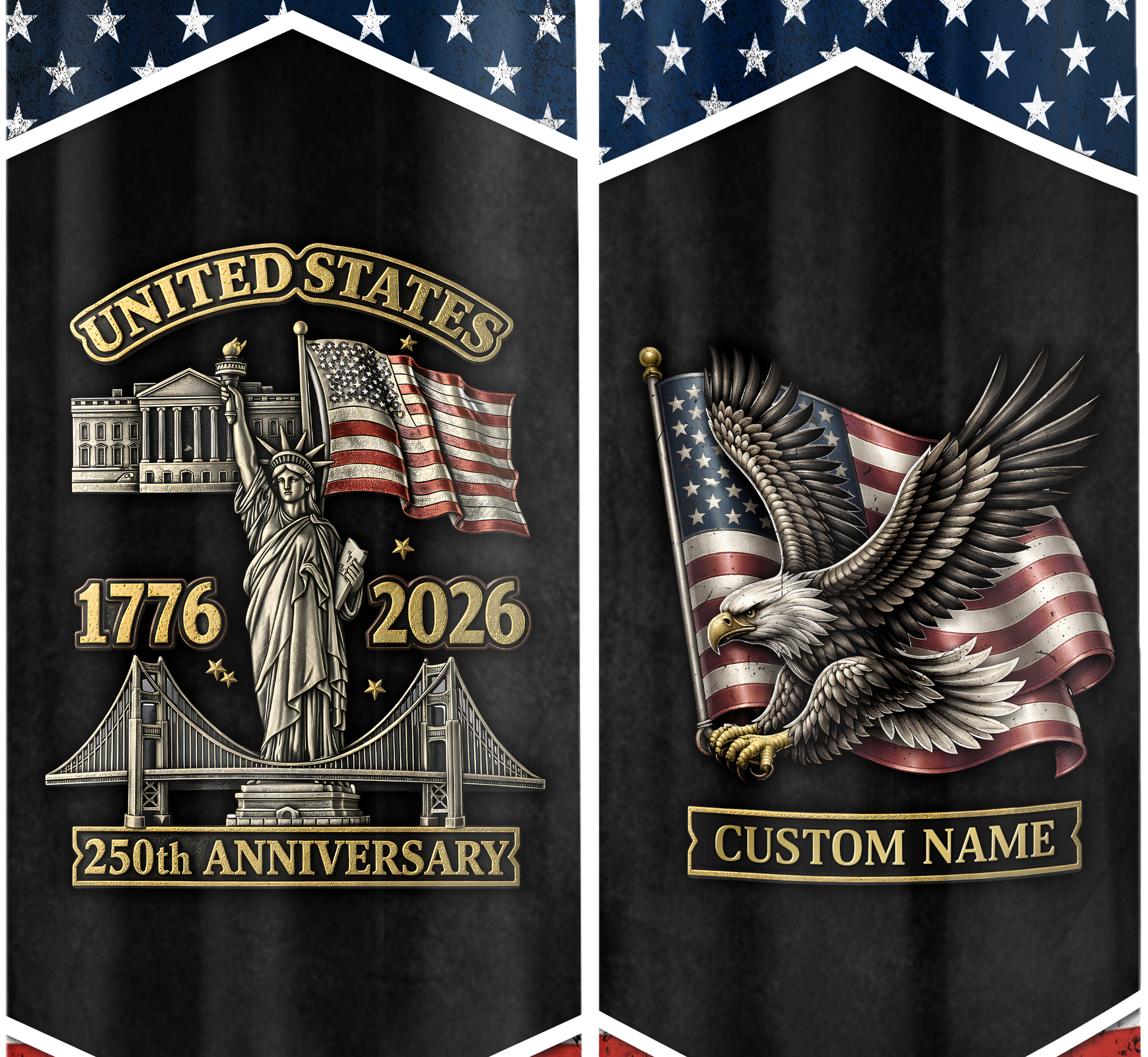 Personalizable America 250 Years Bullet Tumbler