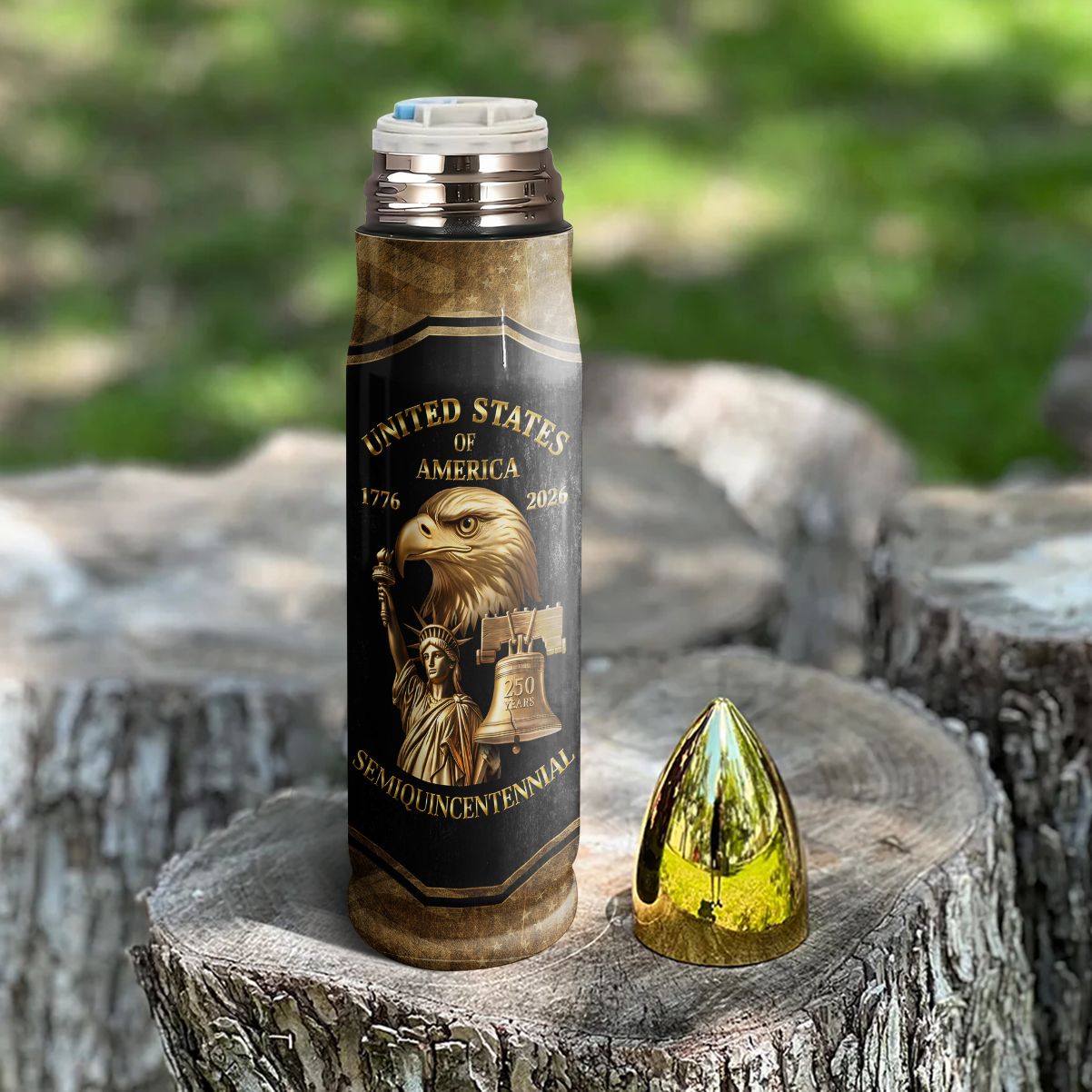 Personalizable America 250 Years Bullet Tumbler