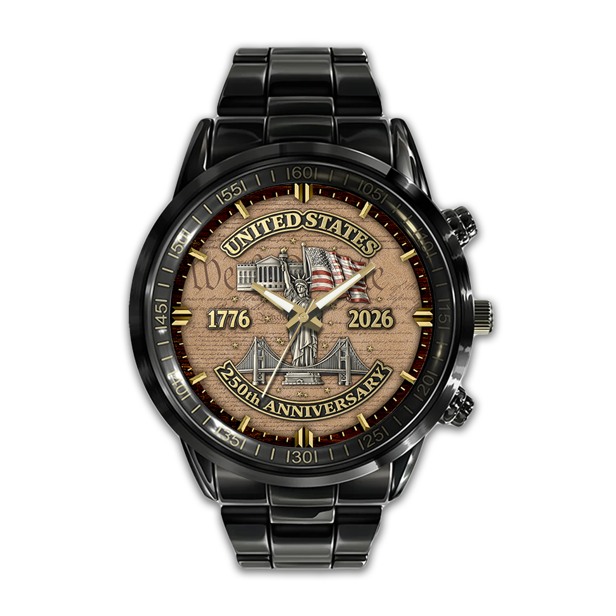 America 250 Years of Freedom Stainless Steel Watch