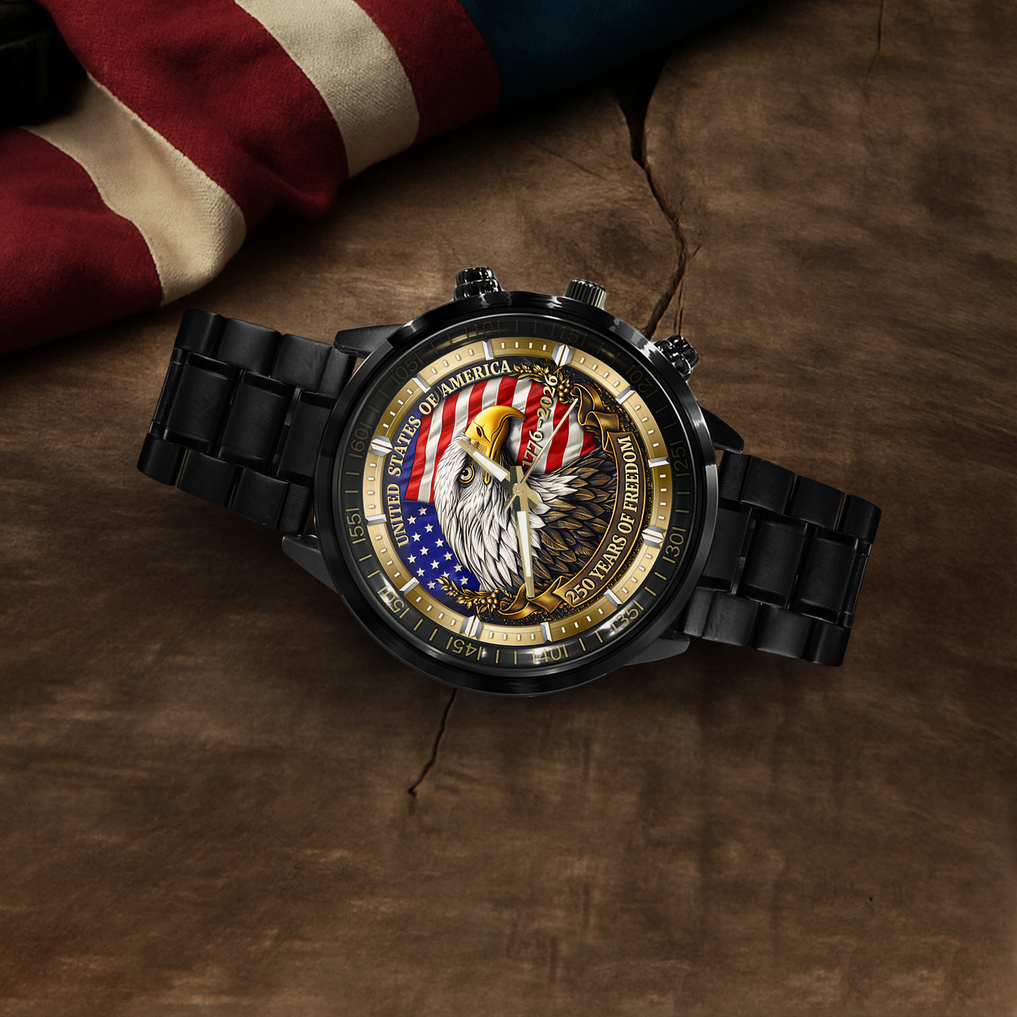America 250 Years of Freedom Stainless Steel Watch