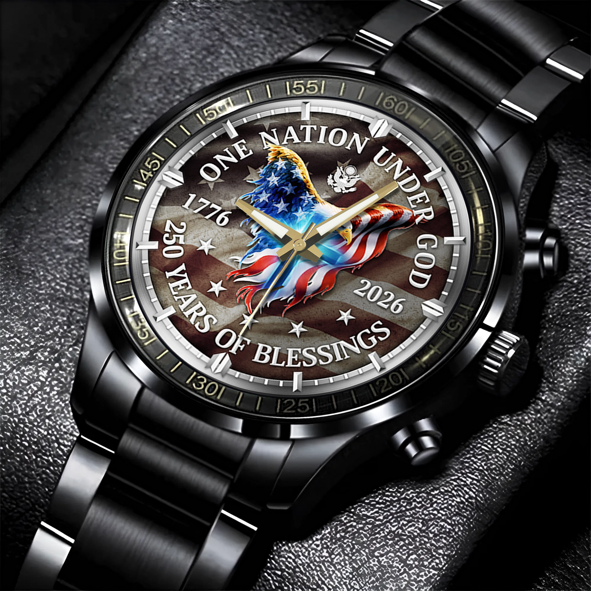America 250 Years of Freedom Stainless Steel Watch
