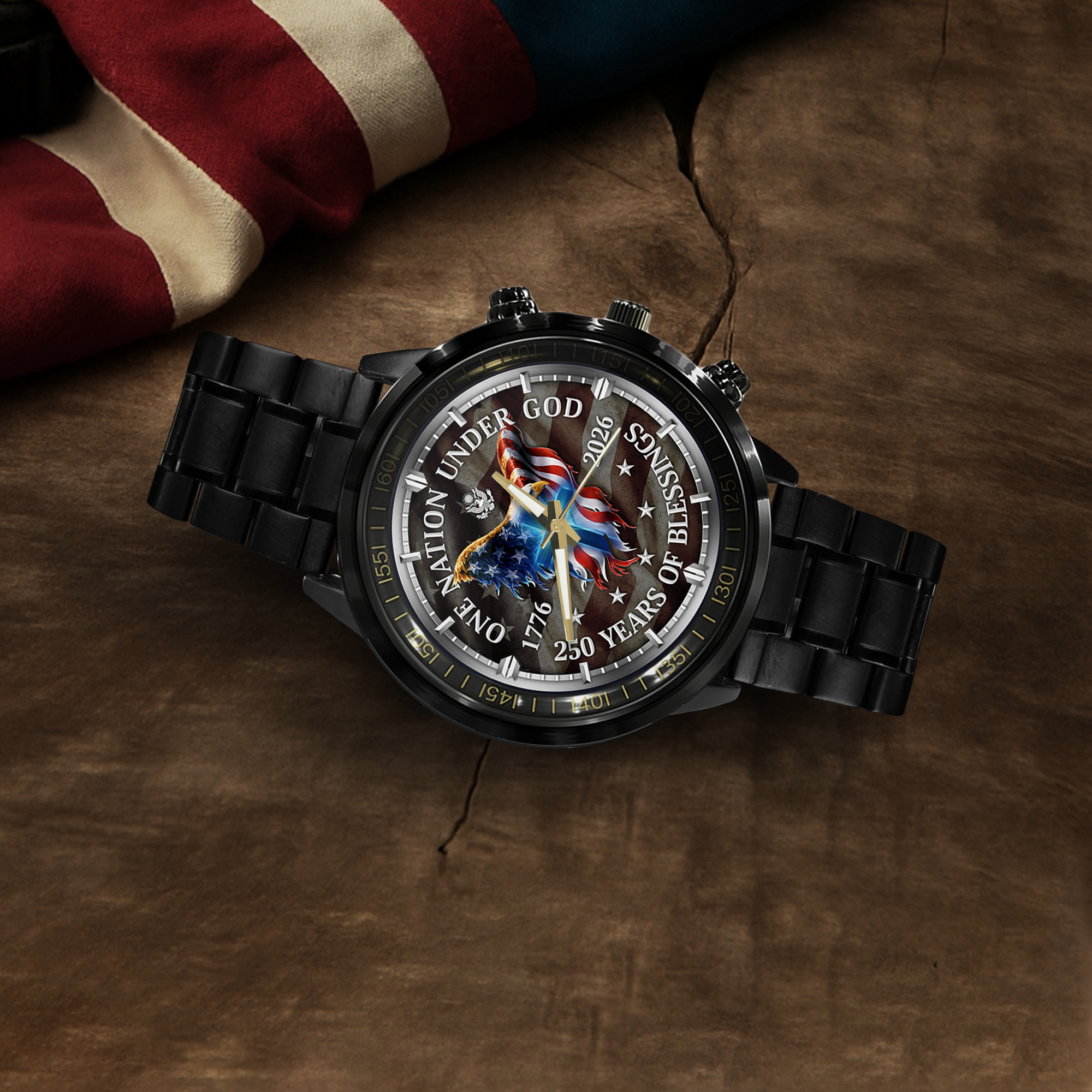 America 250 Years of Freedom Stainless Steel Watch
