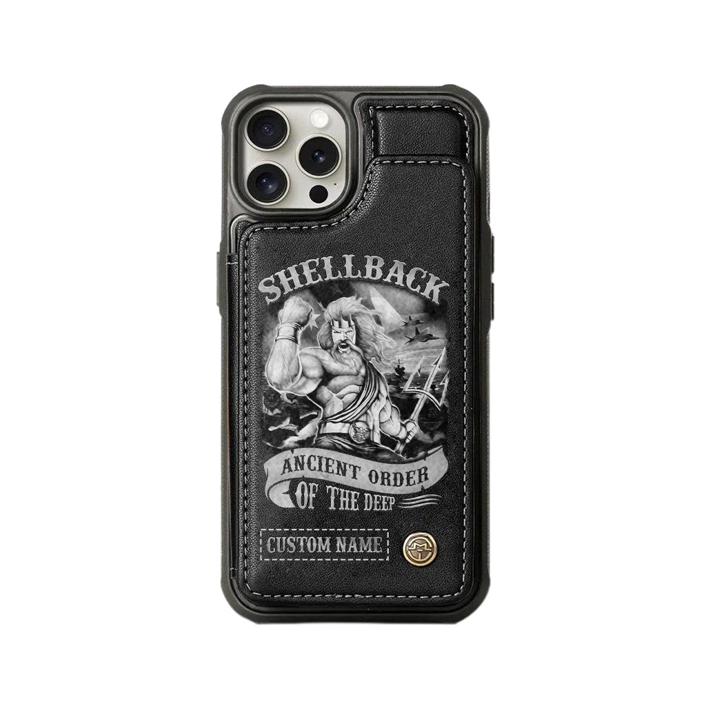 Personalizable Shellback Ancient Order Of The Deep Wallet Phone Case