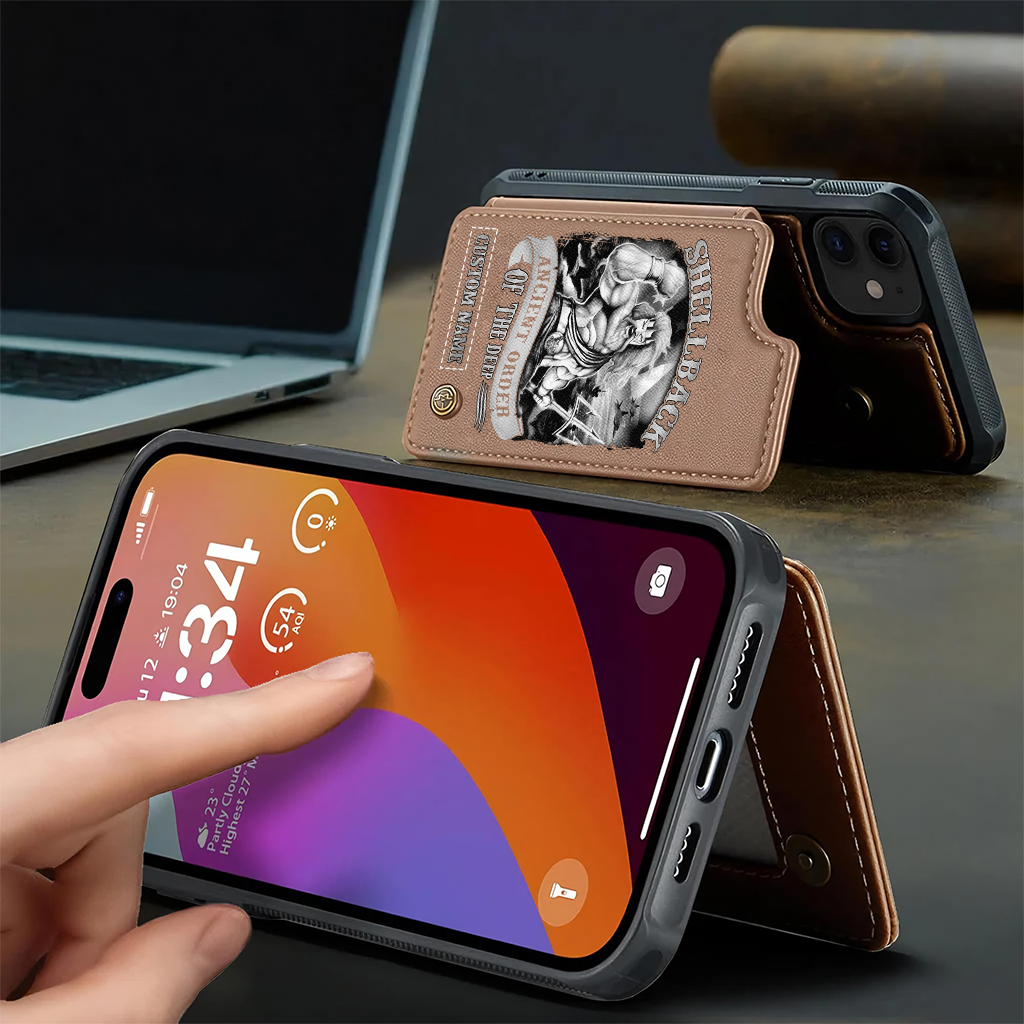 Personalizable Shellback Ancient Order Of The Deep Wallet Phone Case