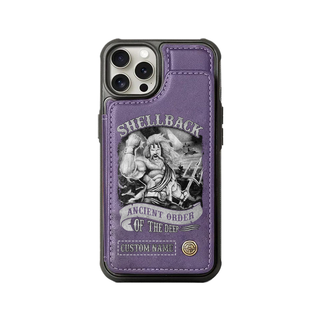 Personalizable Shellback Ancient Order Of The Deep Wallet Phone Case