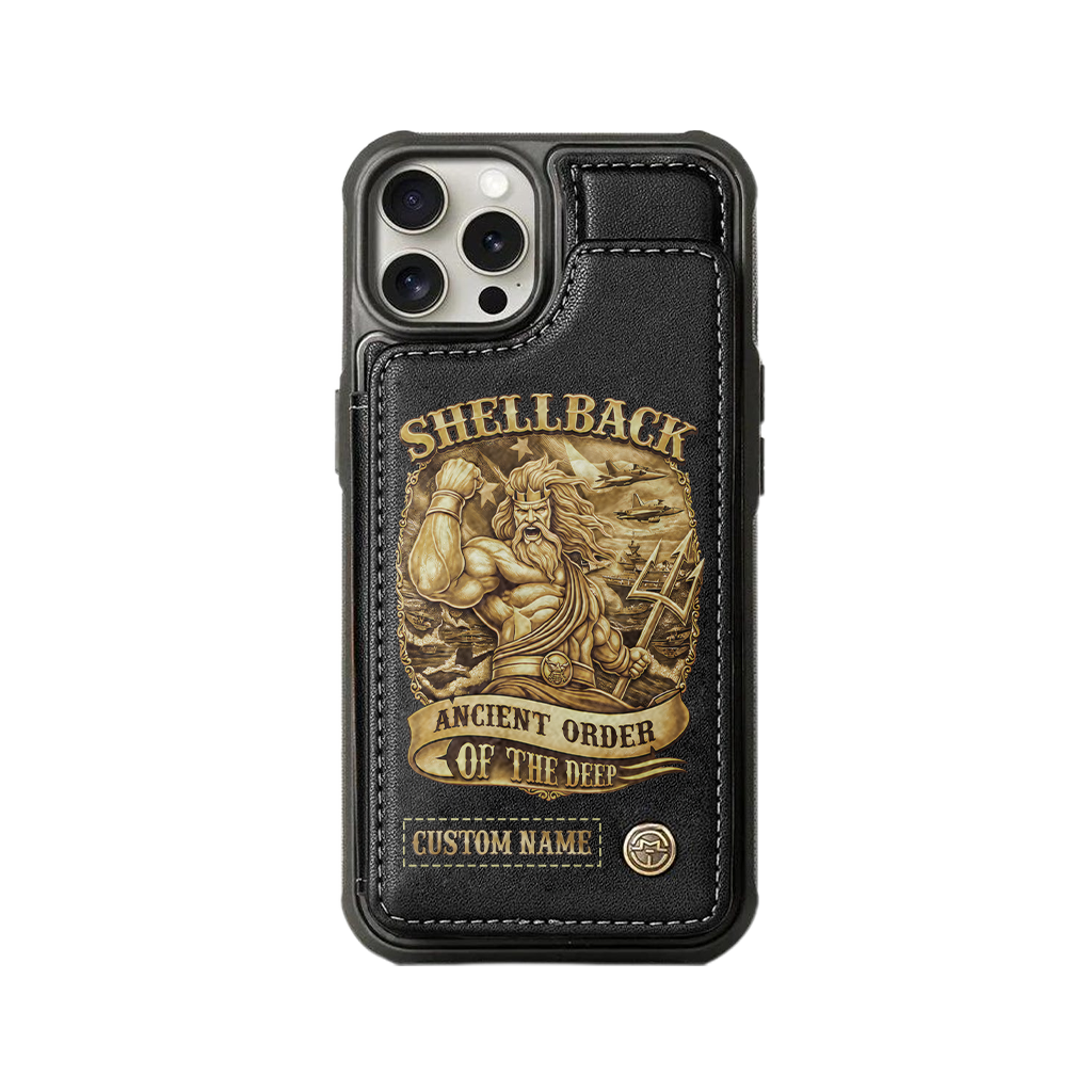Personalizable Shellback Ancient Order Of The Deep Wallet Phone Case