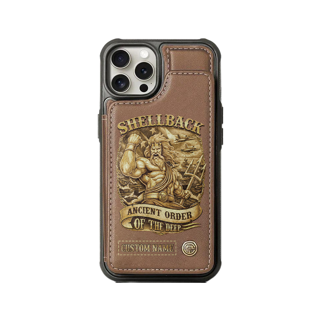Personalizable Shellback Ancient Order Of The Deep Wallet Phone Case