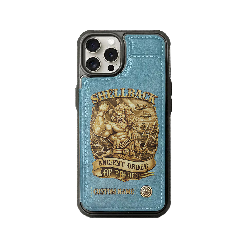 Personalizable Shellback Ancient Order Of The Deep Wallet Phone Case