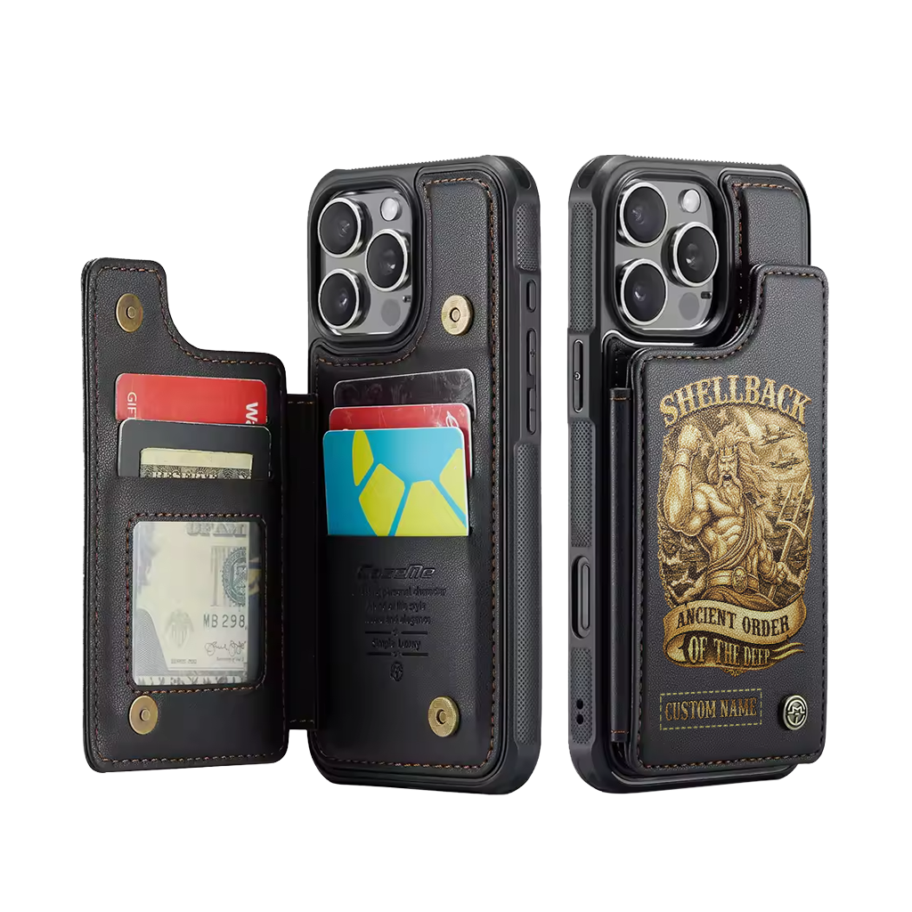 Personalizable Shellback Ancient Order Of The Deep Wallet Phone Case