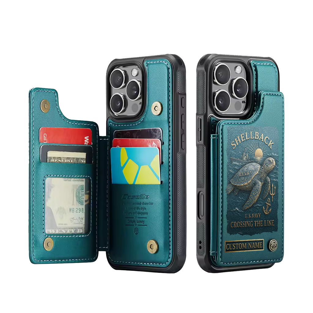 Personalizable Shellback Ancient Order Of The Deep Wallet Phone Case