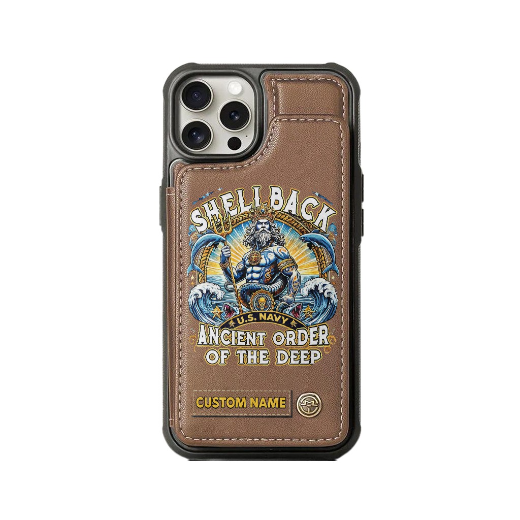Personalizable Shellback Ancient Order Of The Deep Wallet Phone Case