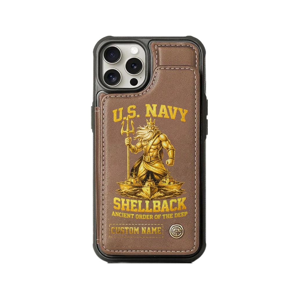 Personalizable Shellback Ancient Order Of The Deep Wallet Phone Case