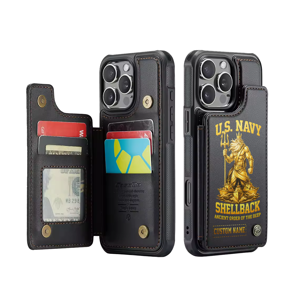 Personalizable Shellback Ancient Order Of The Deep Wallet Phone Case