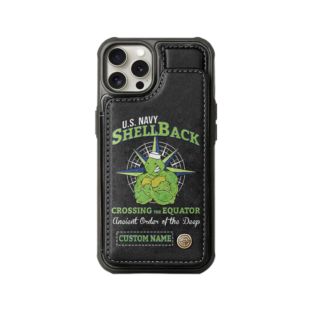 Personalizable Shellback Ancient Order Of The Deep Wallet Phone Case