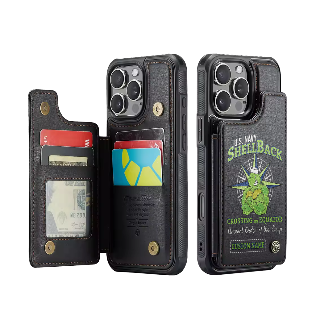 Personalizable Shellback Ancient Order Of The Deep Wallet Phone Case