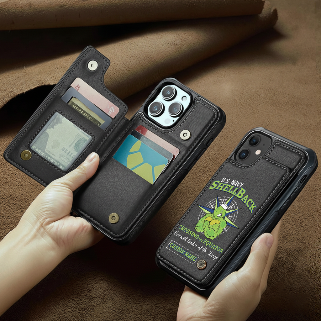 Personalizable Shellback Ancient Order Of The Deep Wallet Phone Case