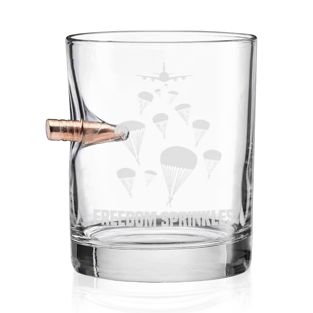 Airborne Freedom Sprinkles Bullet Whiskey Glass