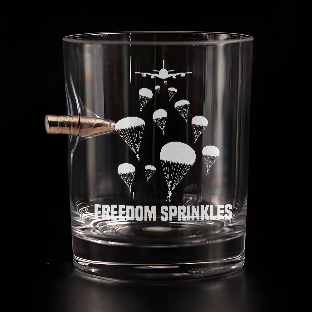 Airborne Freedom Sprinkles Bullet Whiskey Glass