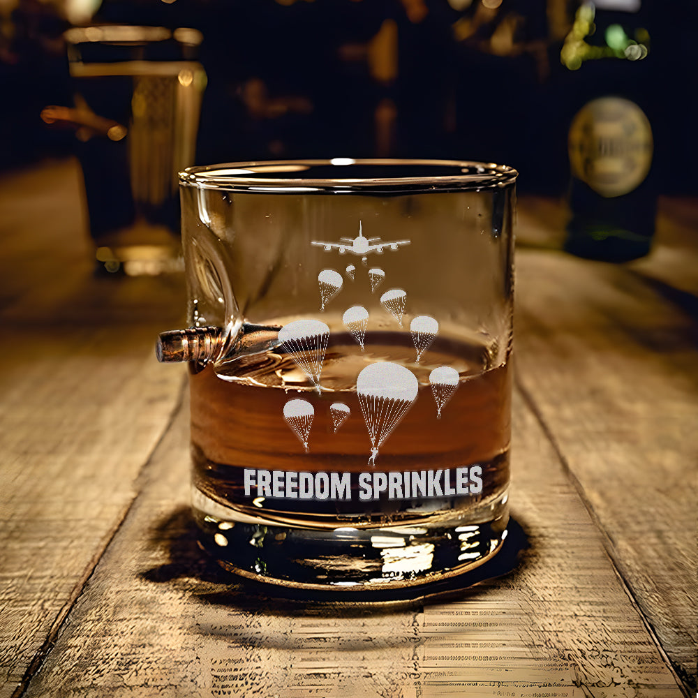 Airborne Freedom Sprinkles Bullet Whiskey Glass