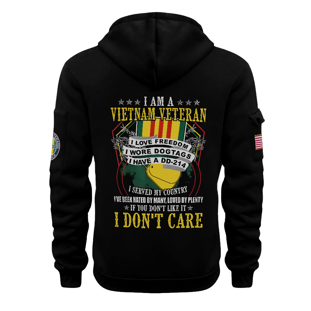 I Am a Vietnam Veteran Quarter Zip Hoodie